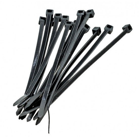 Picture of 4x 100mm Black Cable Ties / Tie Wrap