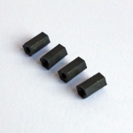 Picture of 4pcs 10mm M3 Nylon Standoffs with Female Ends - Black