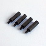 Picture of 4pcs 20mm M3 Nylon Standoffs with One Male End - Black