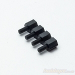 Picture of 4pcs 6mm M3 Nylon Standoffs with One Male End - Black