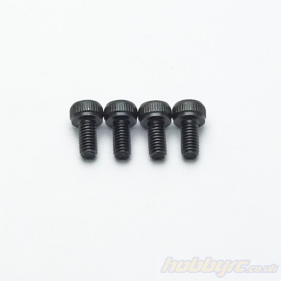 Picture of 4pcs 6mm M3 Steel Screw - Black