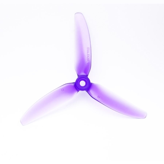 Picture of HQProp 5x4.3x3 V1S PC Tri-Blade Durable Propellers (2x CW + 2x CCW) - Light Purple