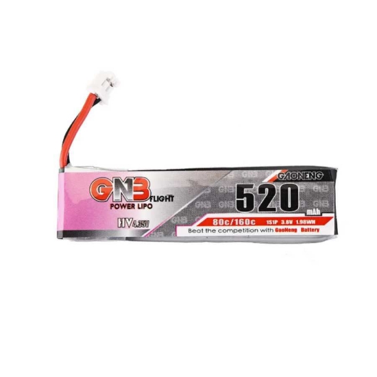 Picture of GNB 520mAh 1S 80C LiHV Battery (PH2.0)