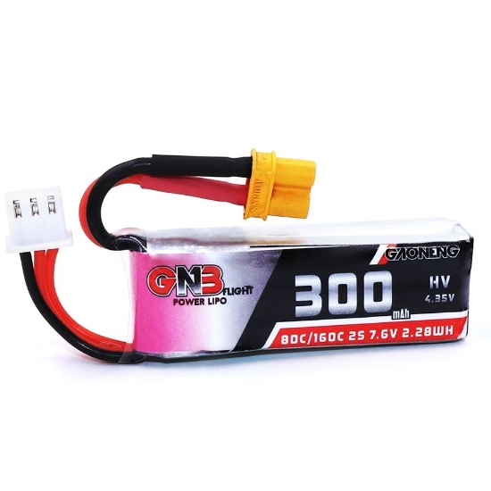 Picture of GNB 300mAh 2S 80C LiHV Battery (XT30)