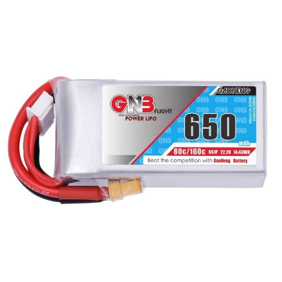Picture of GNB 650mAh 6S 80C LiPo Battery (XT30)