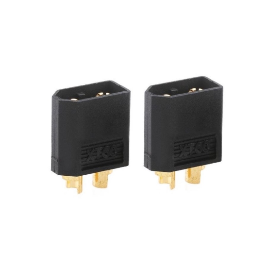 Picture of Black XT60 Male Connectors (2x Male)