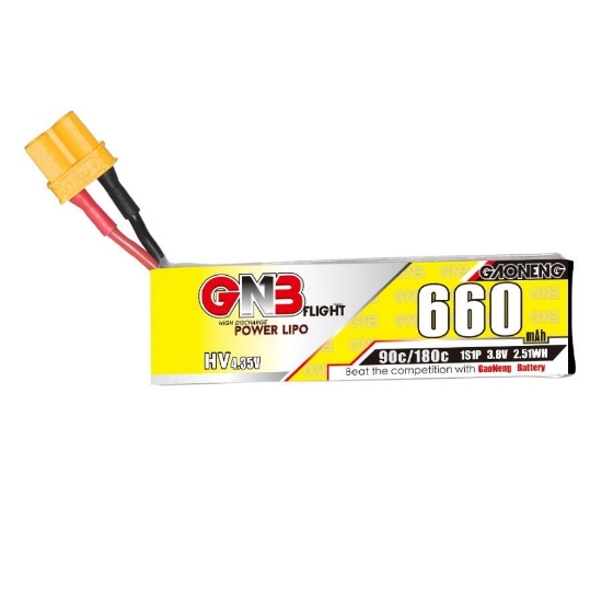 Picture of GNB 660mAh 1S 90C LiHV Battery (XT30)