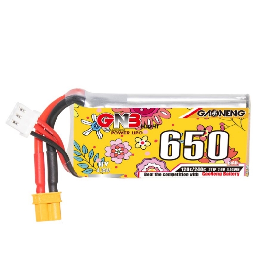 Picture of GNB 650mAh 2S 120C LiHV Battery (XT30)