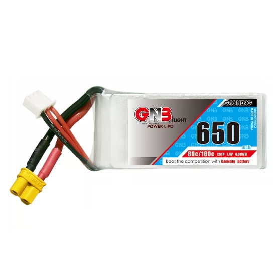 GNB 650mAh 2S 80C LiPo Battery (XT30)