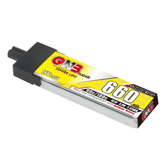 Picture of GNB 660mAh 1S 90C LiHV Battery (GNB27)