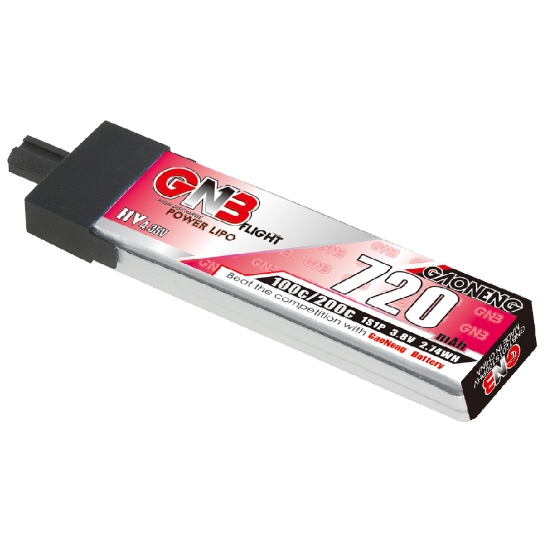 Picture of GNB 720mAh 1S 100C LiHV Battery (GNB27)