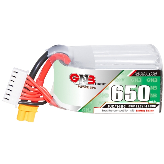 GNB 650mAh 6S 70C LiPo Battery (XT30)