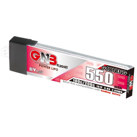 GNB 550mAh 1S 100C LiHV Battery (PH2.0)