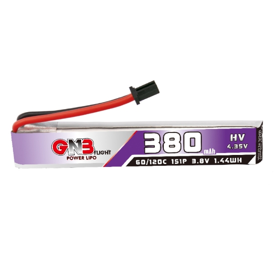 GNB 380mAh 1S 60C LiHV Battery (GNB27 Cabled)
