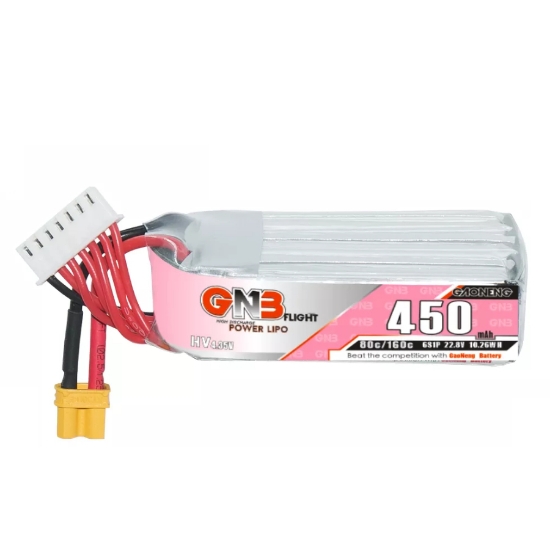 Picture of GNB 450mAh 6S 80C LiHV Battery (XT30)