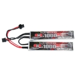 Picture of GNB 1000mAh 2S 30C AirSoft LiPo Battery Split (Mini Tamiya)