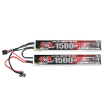 Picture of GNB 1500mAh 2S 30C AirSoft LiPo Battery Split (Mini Tamiya)