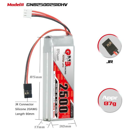 BETAFPV 2Stück Lava 550mAh 3S 11,4V LiHV 75C FPV Lipo-Akku mit XT30