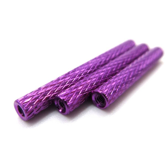 Picture of M2 Anodised Knurled Standoffs 25/30/35mm (Purple)