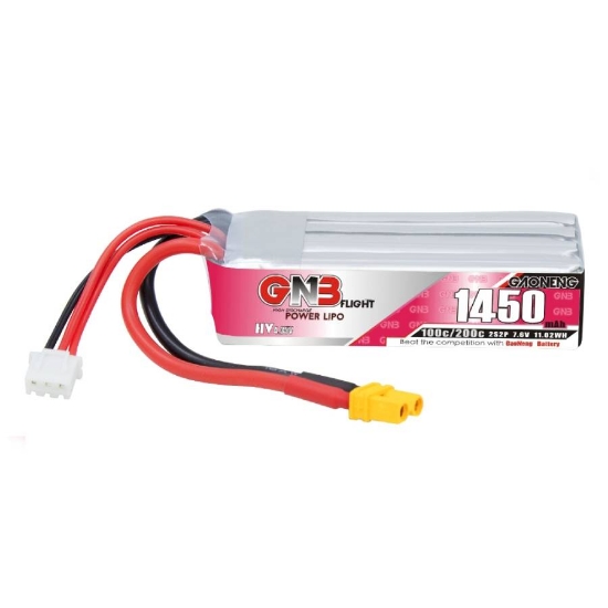 Picture of GNB 1450mAh 2S/2P 100C LiHV Battery (XT30)
