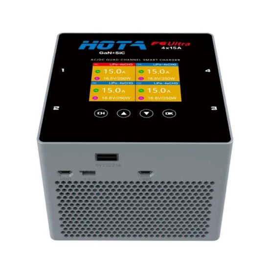 Picture of HOTA F6 Ultra Dual AC/DC GaN 4 Port Battery Charger
