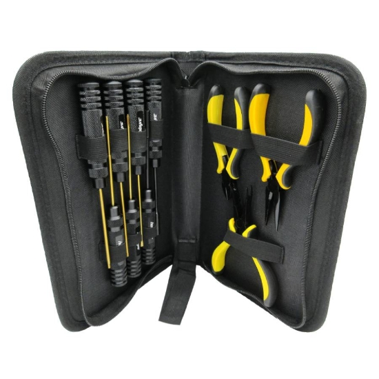 Picture of HobbyRC 10 Piece Precision Driver & Pliers Tool Pouch