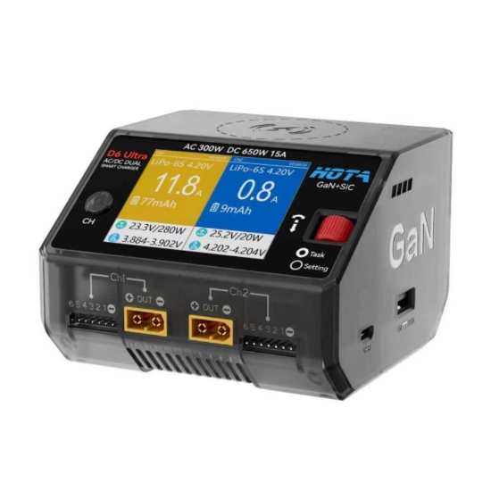 Picture of HOTA D6 Ultra Dual Channel AC/DC Charger (RETURN)