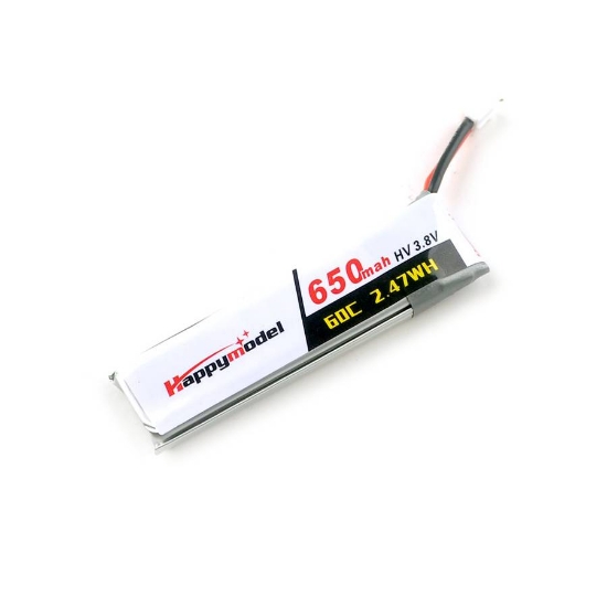 Picture of Happymodel 650mAh 1S 60c LiHV Battery (PH2.0 Cabled)