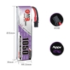 Picture of GNB 1050mAh 1S 60C LiHV Battery (A30 Cabled)