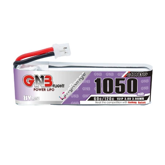 Picture of GNB 1050mAh 1S 60C LiHV Battery (PH2.0 Cabled)