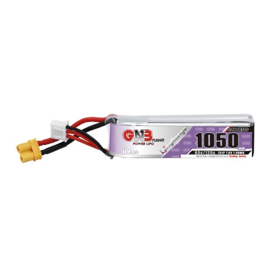 Picture of GNB 1050mAh 2S 60C LiHV Battery (XT30)